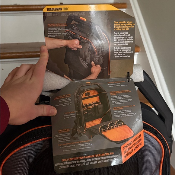 Gray and Black Men's Bag - Picture 4 of 5